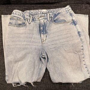 Good American Blue Boyfriend Jeans Distressed Vintage